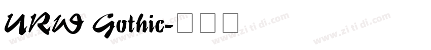 URW Gothic字体转换